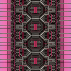 Wall Mural - 3d effect - abstract geometric pattern