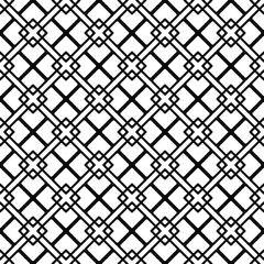 Aufkleber - Diagonal seamless squares make pattern. Vector black shape of squares connected with little squares.