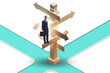 © Elnur - Businessman at the crossroads choosing strategy