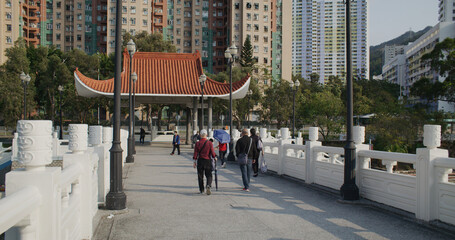 Wall Mural - Central park in Sha Tin of Hong Kong