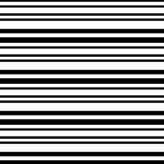 Poster - Horizontal black and white lines. Vector seamless stripes pattern.