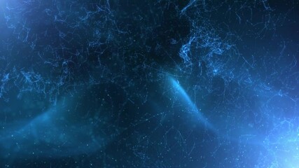 Wall Mural - abstract flashing light in the space with connected lines motion background.