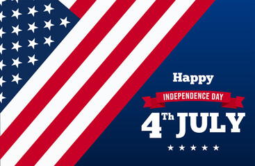 Wall Mural - 4th of July - Independence Day banner background vector illustration