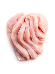 Wall Mural - Poultry meat. Sliced raw turkey meat. Breast meat