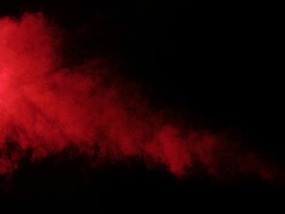 Leinwandbilder - Red smoke on black background