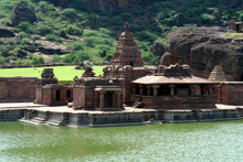 Group Of Bhuthanatha Temples On The Eastern End Of The Lake At Badami, Karnataka, India, Asia