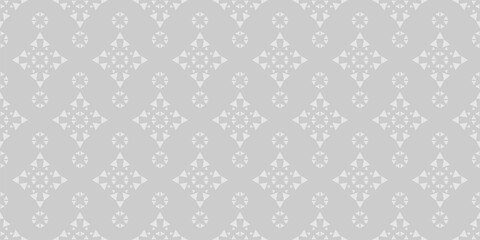 Poster - Simple background pattern with geometric ornament on a gray background, wallpaper. Seamless pattern, texture. Vector graphics