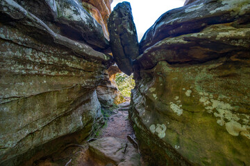 path through mountain canyon