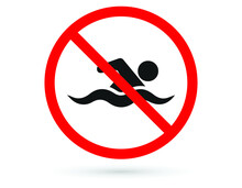 No Swimming Hazard- Warning Sign