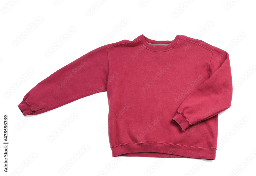 Stylish female sweater on white background