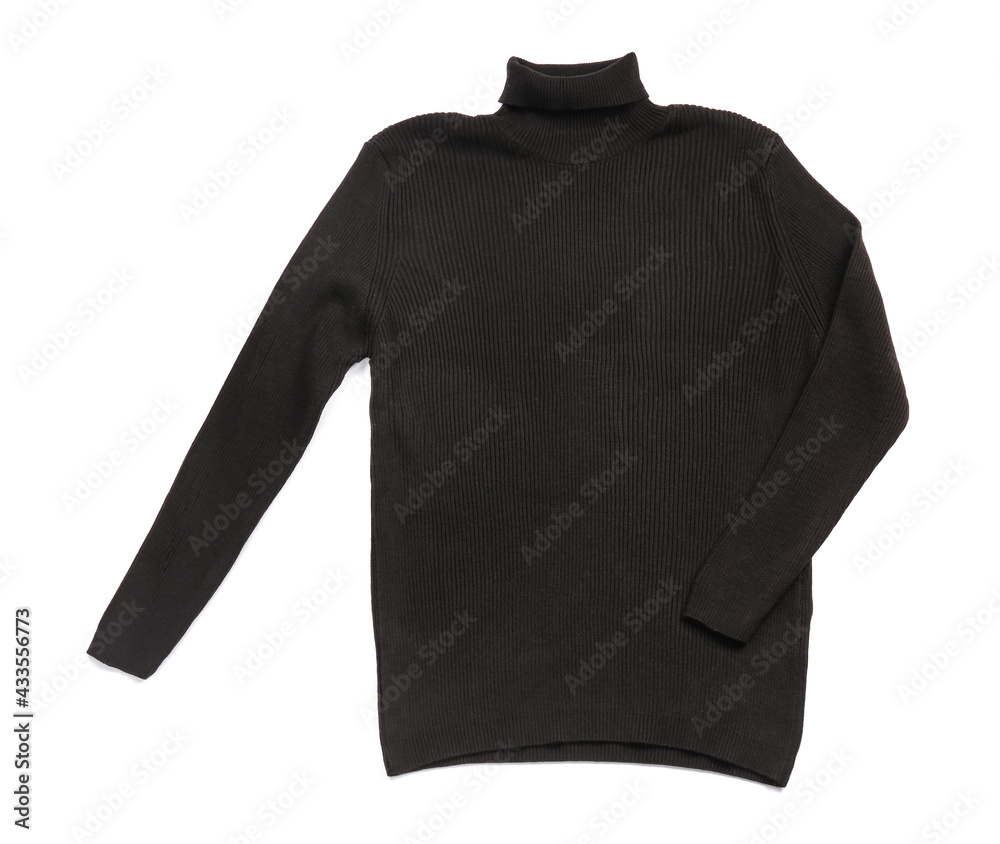 Stylish female sweater on white background