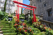 girona flower festival, temps de flors, girona, catalunya. streets decorated with flowers