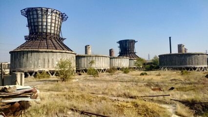 territory of an abandoned power plant in yerevan