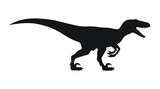 Fototapeta  - Velociraptor silhouette icon sign, Raptor dinosaurs symbol design,  Isolated on white background, Vector illustration
