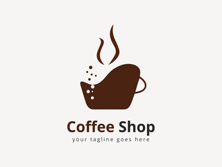 Coffee cup vector design template.