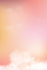 Wall Mural - sunrise in morning with orange,yellow and pink sky, vertical dramatic twilight landscape with sunset