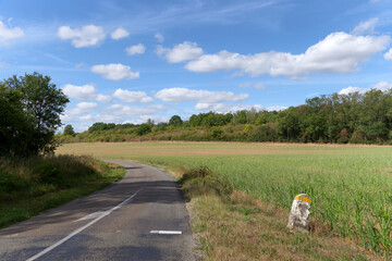 Sticker - Country road in Hauts-de-France region. Mareuil-sur-Ourcq