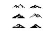 Mountain set illustration vector design