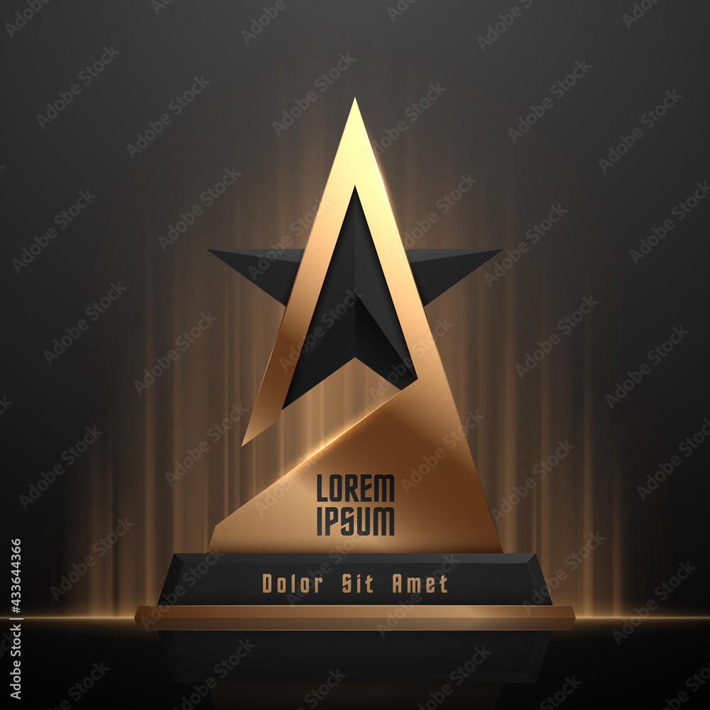 Black and gold star award template Stock Vector | Adobe Stock