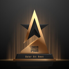 Poster - Black and gold star award template