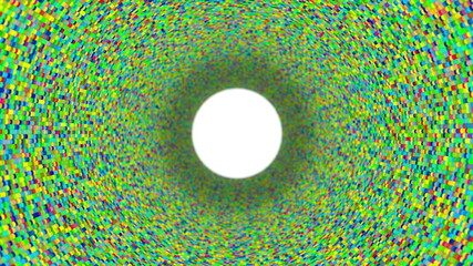 Poster - Dance floor tunnel of multi-colored spheres, computer generated. 3d rendering of modern dance backdrop