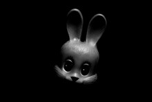 The Face Of A Rubber Rabbit In The Dark