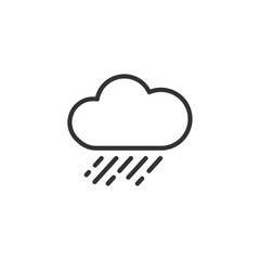Wall Mural - rain - line icon with editable stroke. weather outline symbol. vector illustration.