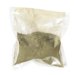 Wall Mural - powder of stevia rebaudiana in plastic bag cutout