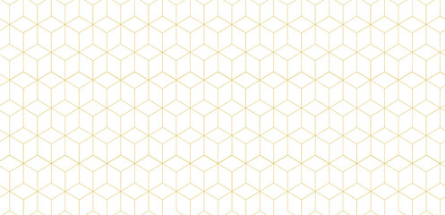 Stylish hexagonal line cube pattern background. Vector illustration