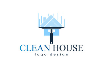 Sticker - House Cleaning logo designs concept, Cleaning House logo template vector