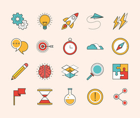 Sticker - creativity idea icons