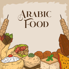 Sticker - arabic food authentic