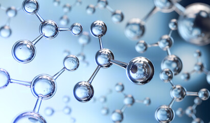 Science background with molecule or atom, Abstract structure for Science or medical background, 3d illustration.
