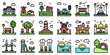© lukpedclub - Landscape filled icon set 1 vector illustration