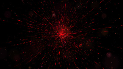 Poster - 3d rendering technology digital particle cyberspace abstract background