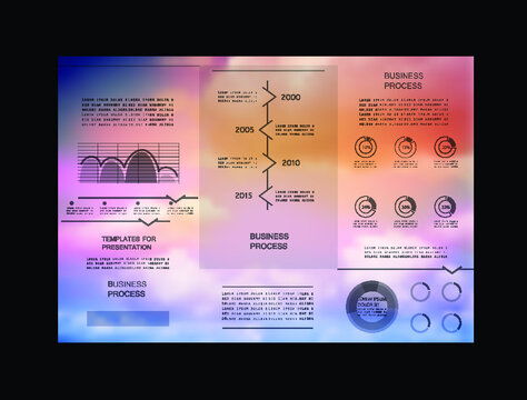 Brochure for business reports, cover layout and infographics