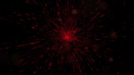 Poster - technology digital particle cyberspace abstract background. 3d rendering animation 4k