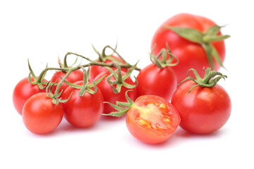 Wall Mural - Tomatoes on a white background