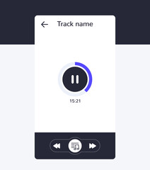 Poster - Audio player interface, mobile app design