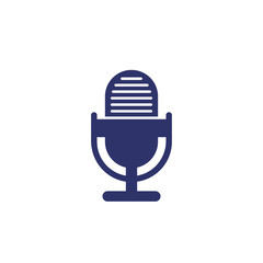 Canvas Print - microphone icon for podcast logo