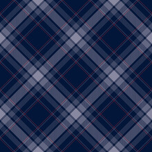 Tartan Check Plaid Pattern Ombre In Navy Blue, Purple Grey, Dark Red. Seamless Textured Vector For Spring Autumn Winter Flannel Shirt, Skirt, Throw, Blanket, Other Modern Fashion Textile Print.