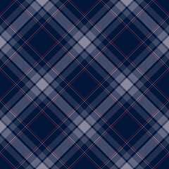 Wall Mural - Tartan check plaid pattern ombre in navy blue, purple grey, dark red. Seamless textured vector for spring autumn winter flannel shirt, skirt, throw, blanket, other modern fashion textile print.