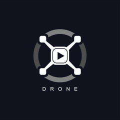 Wall Mural - Drone logo design or icon simple design vector