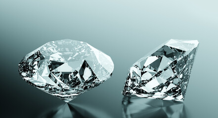 Brilliant cut diamond, precious gem jewelry