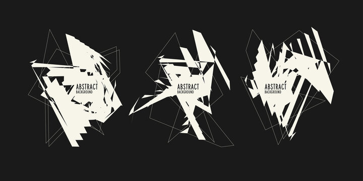 Modern abstract art geometric background with flat, minimalistic style. Vector poster