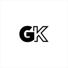 Aufkleber - Modern Letter GK Logo Design for Consulting and Finance with Elegant 3D Style