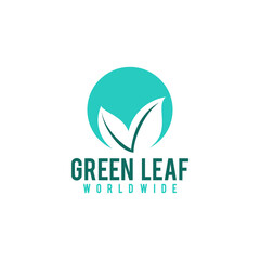 Natural Green leaf ecology nature element vector,Green ecology logo vector icon illustration, Abstract Green Leaf Logo design vector template.