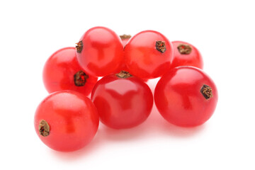 Poster - Red currants isolated on white background