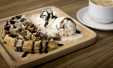 Waffle ice cream