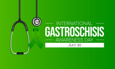 Gastroschisis Awareness Day is observed every year on July 30, it is a birth defect of the abdominal (belly) wall. Vector illustration.